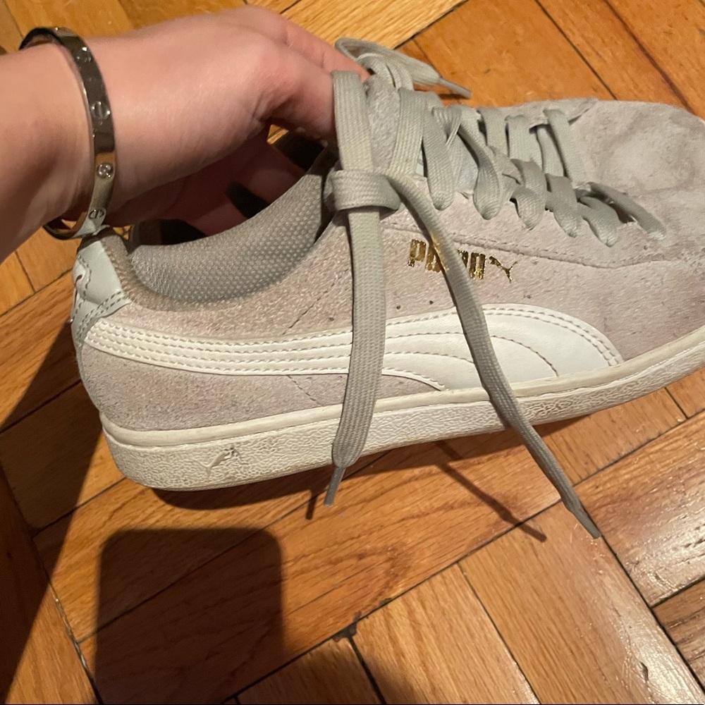 Puma Grey Sneakers Suede Size 6